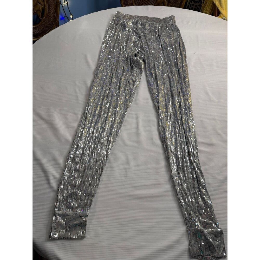 Michael Kors Women’s Silver Sequin Harem Pants Size Small